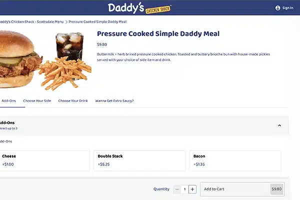 Online Orders Daddy's Chicken Shack®